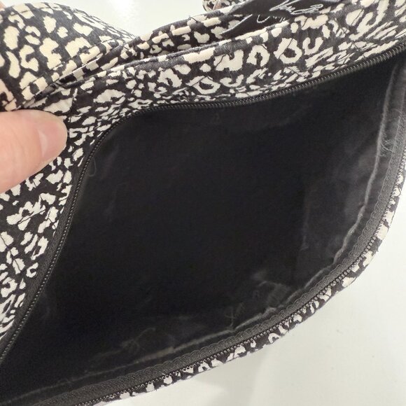 Vera Bradley Black and White Camocat Pattern Crossbody Purse Retired - Picture 3 of 9
